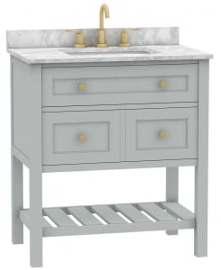 Corry Sea Green Vanity & Top Combo