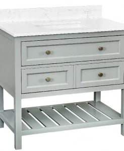 Corry Sea Green Vanity & Top Combo