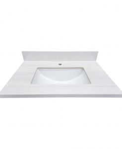 Duna White Sintered Stone Single Hole Vanity Top