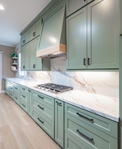 Katella Jade Green Kitchen Cabinets