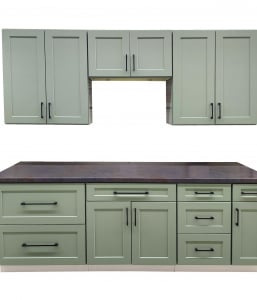 Katella Jade Green Kitchen Cabinets