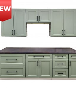 Katella Jade Green Kitchen Cabinets