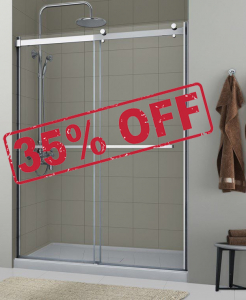 Lagoon 5/16″ Frameless Double Roller Door – Closeout