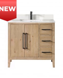 Zoriana Weathered Fir Vanity & Top Combo