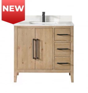 Zoriana Weathered Fir Vanity & Top Combo